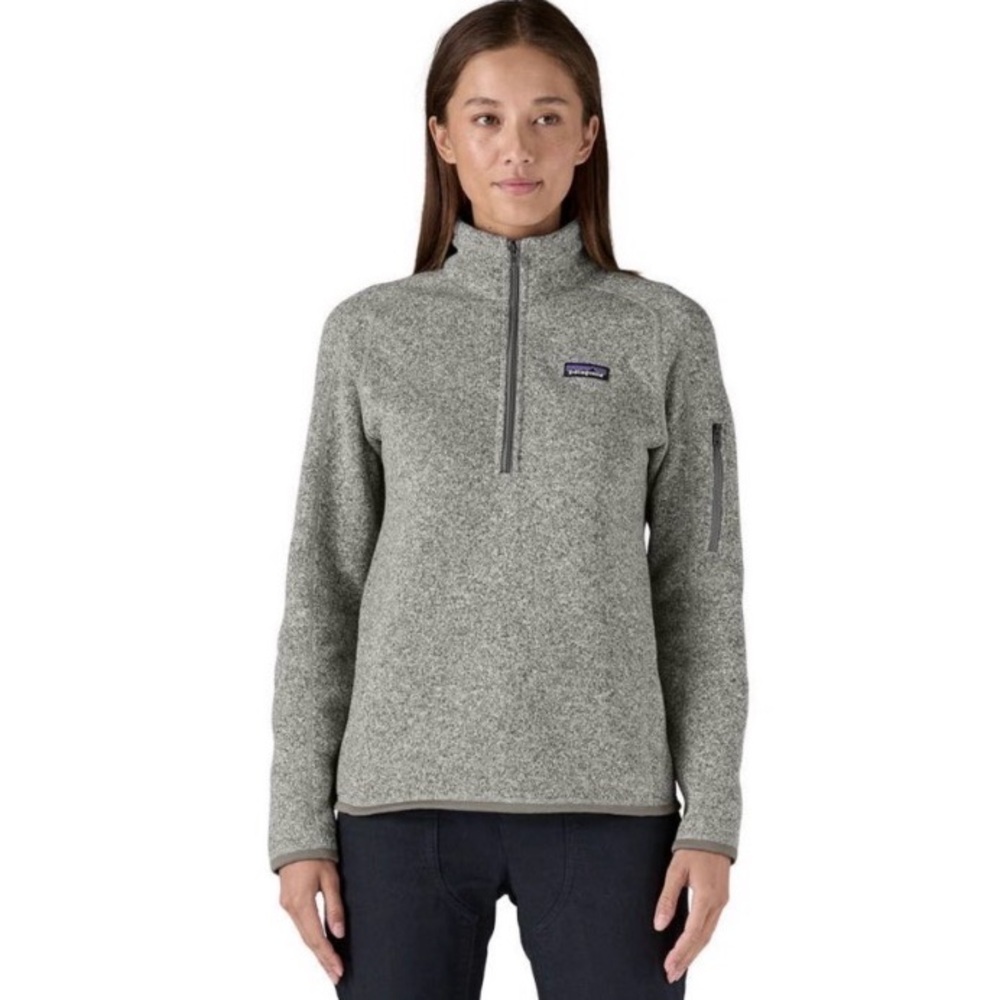 Patagonia Women's Better Sweater 1/4 Zip Fleece size Medium in Gray